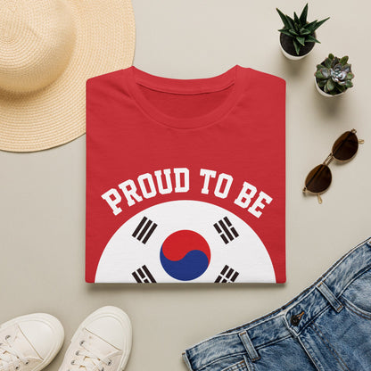 T-Shirt — Proud to Be Half Korean Flag Design