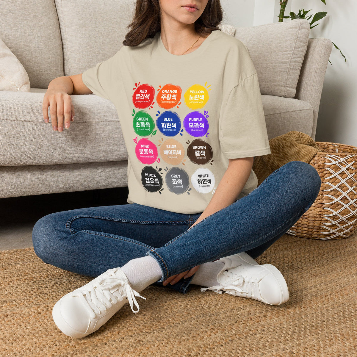 Color Vocabulary T-Shirt — Korean/English Color Chart Tee