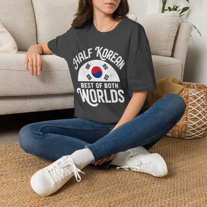 Half Korean T-Shirt — “Best of Both Worlds” Korean Flag Pride Tee