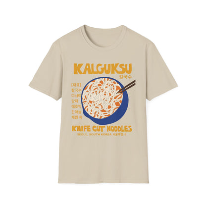 Kalguksu Noodle T-Shirt — 'Knife Cut Noodles' Retro Korean Food Tee
