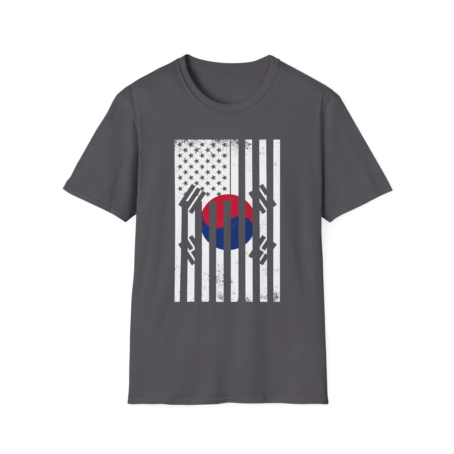 Korean Flag USA Mashup T-Shirt — Taegeuk Stripes Graphic Tee
