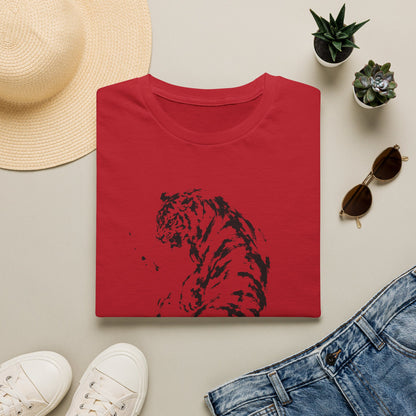 Minimalist Ink Tiger T-Shirt — Monochrome Wildlife Tee