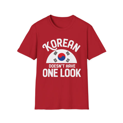 Korean Flag T‑Shirt — "Korean Doesn't Have One Look" Graphic Tee