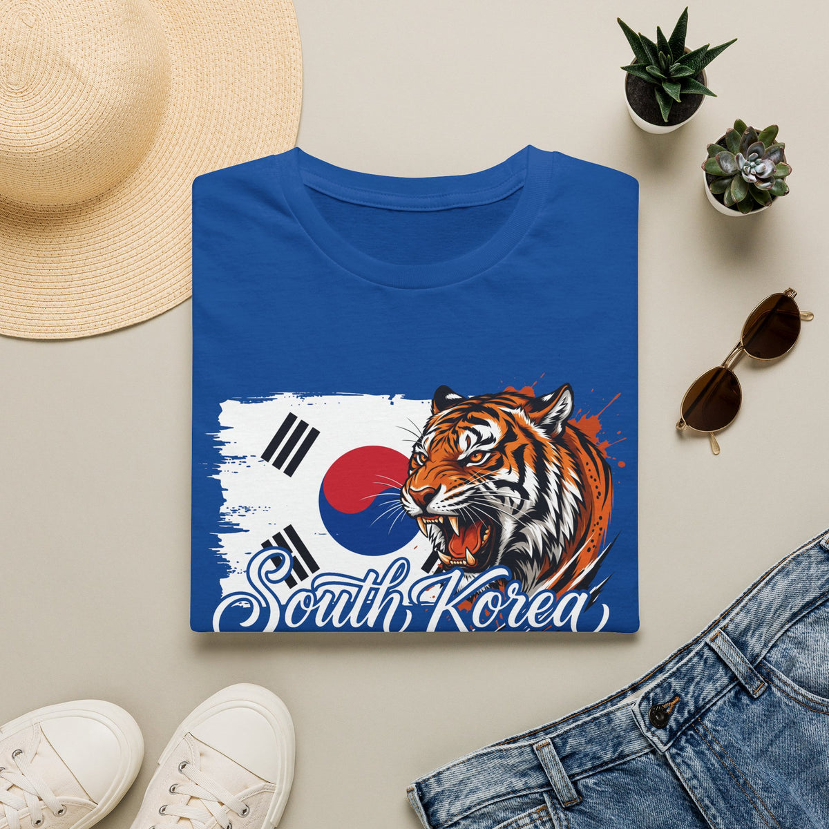 South Korea Tiger T-Shirt — Korean Flag Graphic Tee