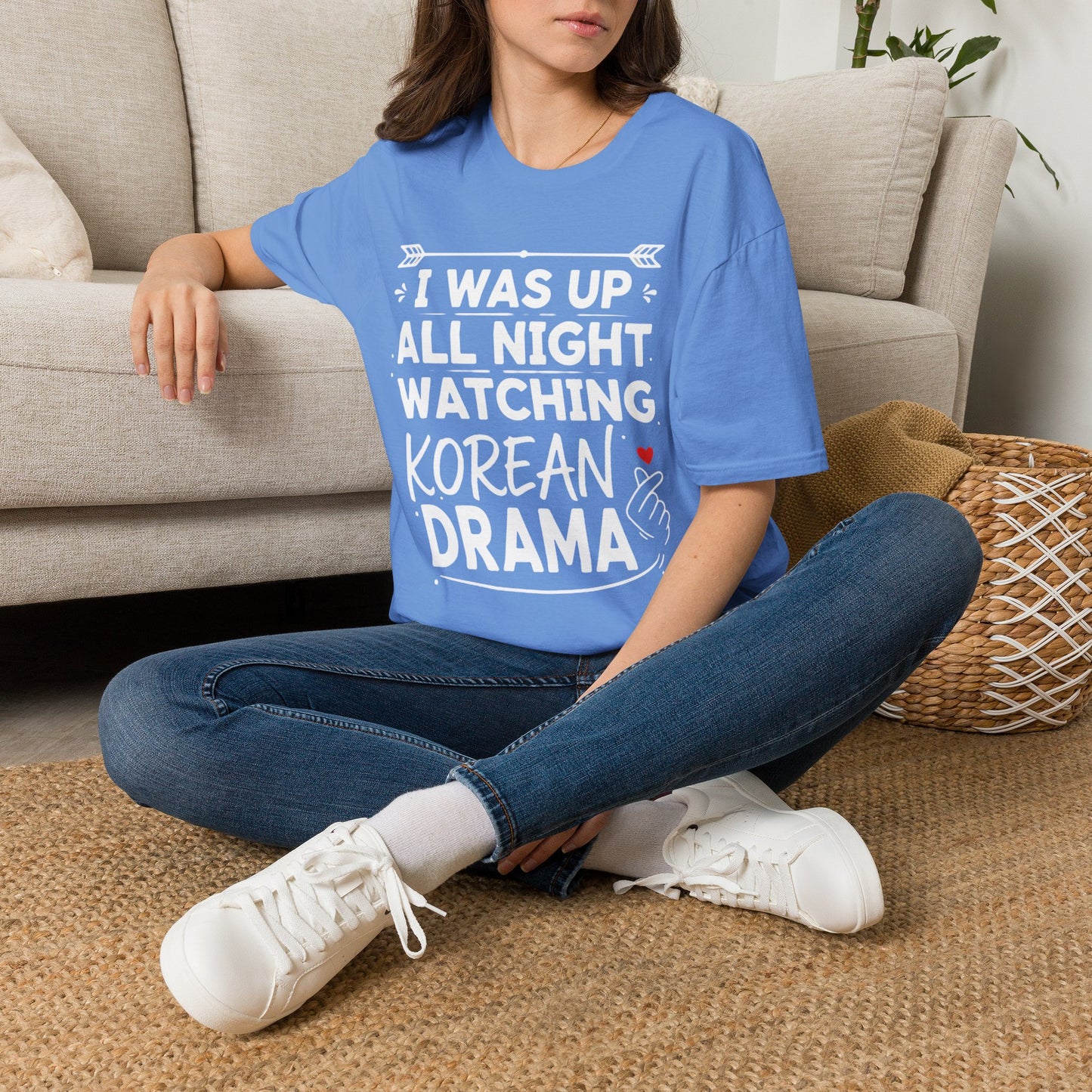 Korean Drama Fan T-Shirt — "I Was Up All Night Watching Korean Drama" Tee
