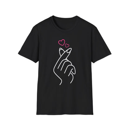 Cute Heart Gesture Unisex T-Shirt - Perfect for Friends, Love, and Everyday Wear
