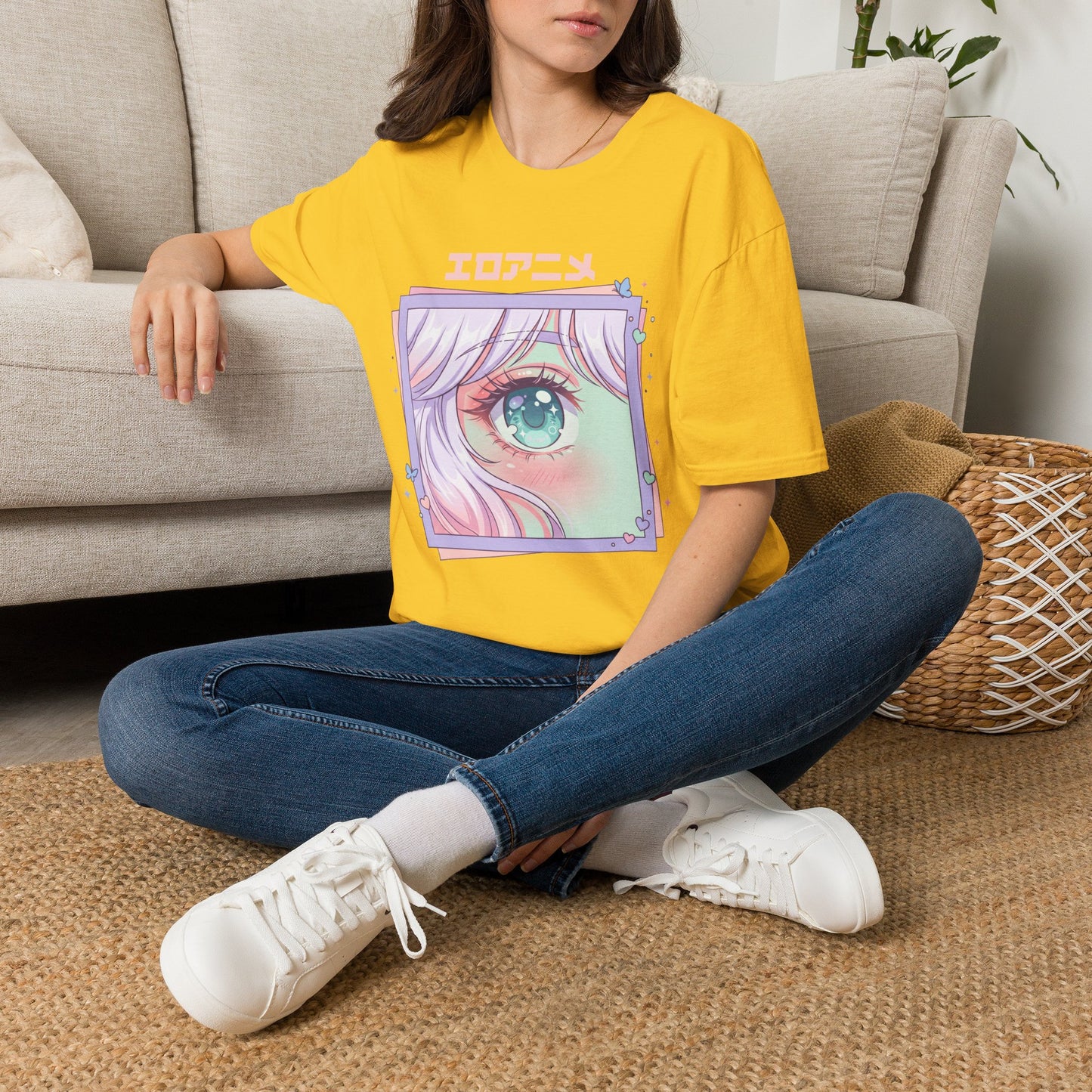 Anime Eye Graphic T-Shirt — エロアニメ Pastel Kawaii Aesthetic
