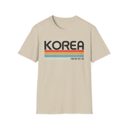 Korea Retro Stripe T-Shirt — 대한민국 Vintage Travel Tee