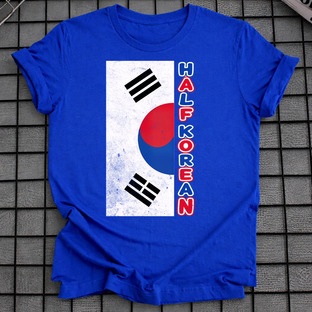 HALF KOREAN FLAG T-SHIRT
