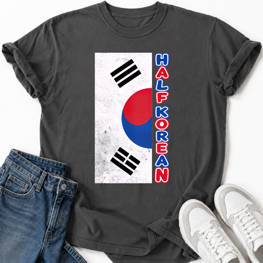 HALF KOREAN FLAG T-SHIRT