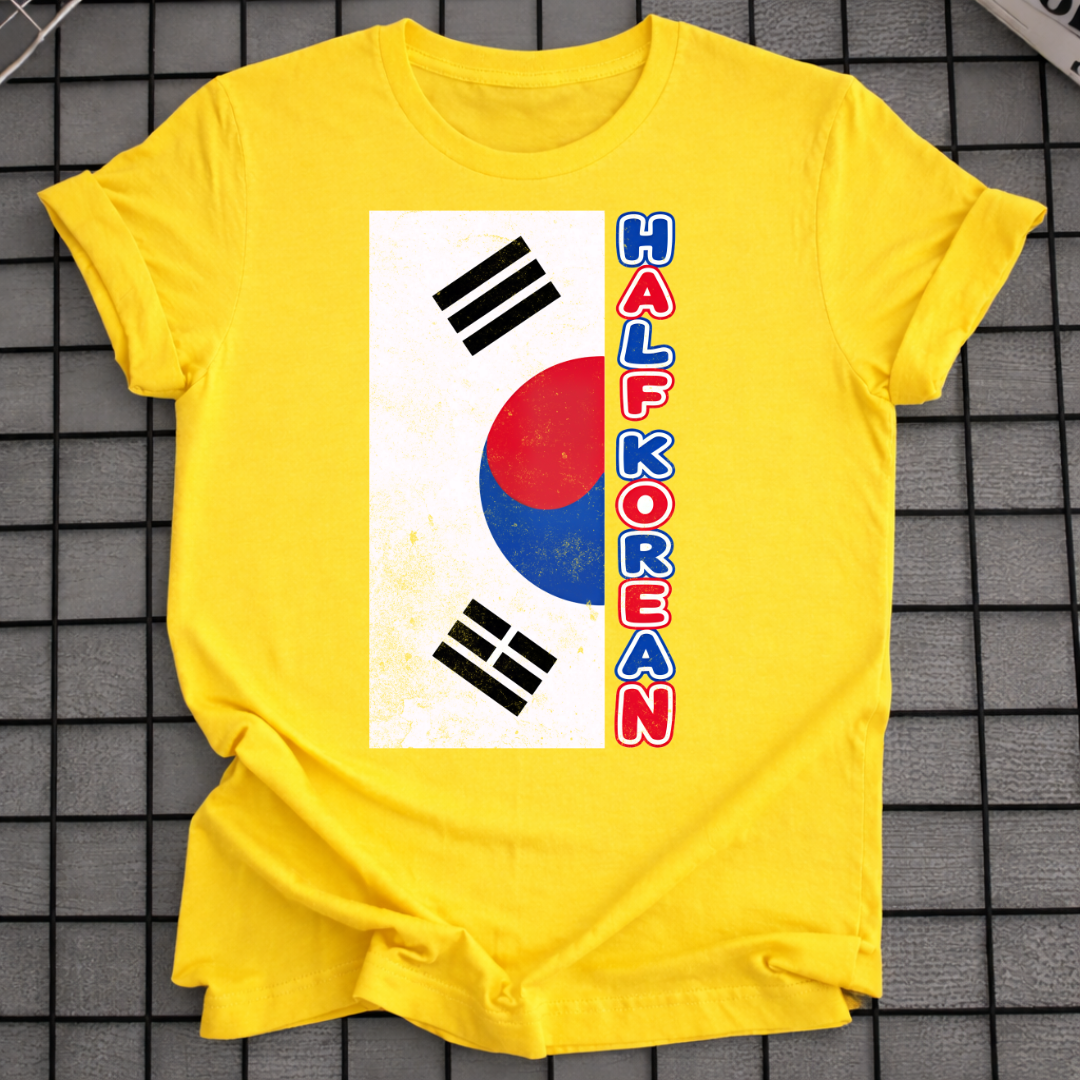 HALF KOREAN FLAG T-SHIRT