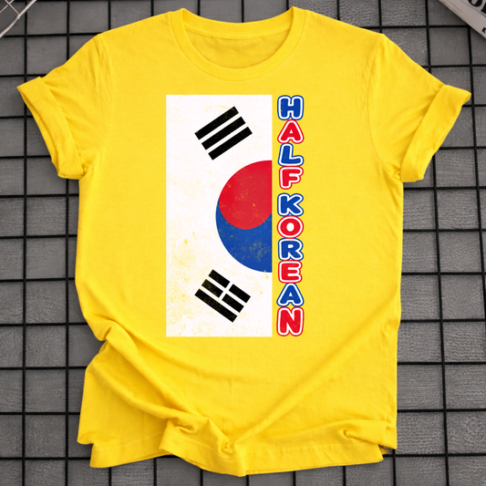 HALF KOREAN FLAG T-SHIRT
