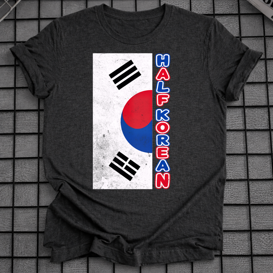 HALF KOREAN FLAG T-SHIRT