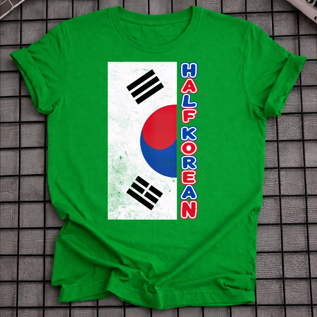 HALF KOREAN FLAG T-SHIRT