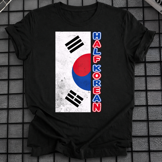HALF KOREAN FLAG T-SHIRT