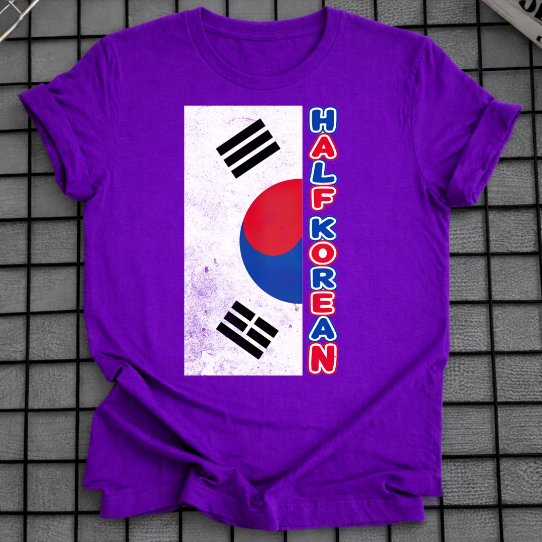 HALF KOREAN FLAG T-SHIRT