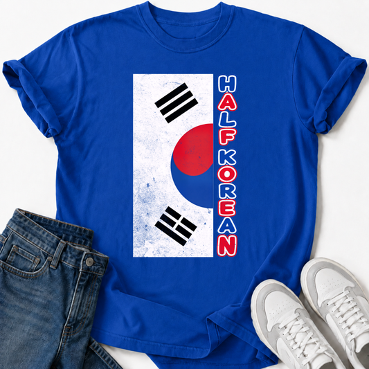 HALF KOREAN FLAG T-SHIRT