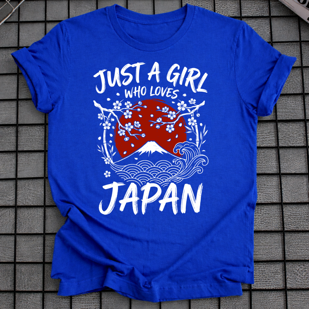 JUST A GIRL WHO LOVES JAPAN T-SHIRT