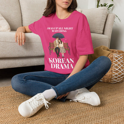 Korean Drama T-Shirt — "I Was Up All Night Watching" Fan Tee
