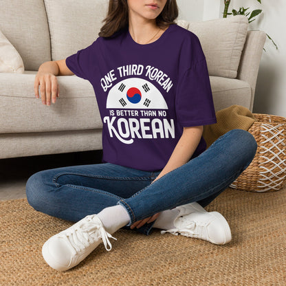 Korean Heritage T-Shirt — "One Third Korean" Flag Graphic