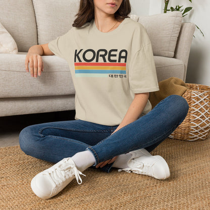 Korea Retro Stripe T-Shirt — 대한민국 Vintage Travel Tee