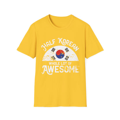 Half Korean T-Shirt — "Whole Lot of Awesome" Korean Flag Tee