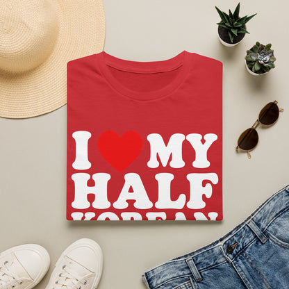 I  My Half Korean Husband T-Shirt — Cute Pride Tee for Wives & Partners