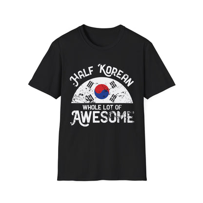 Half Korean T-Shirt — "Whole Lot of Awesome" Korean Flag Tee