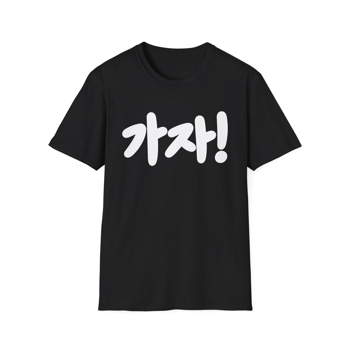 Kaja! Korean Script Graphic Tee — Bold Hangul Statement T-Shirt