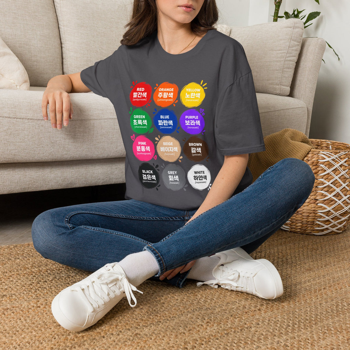 Color Vocabulary T-Shirt — Korean/English Color Chart Tee