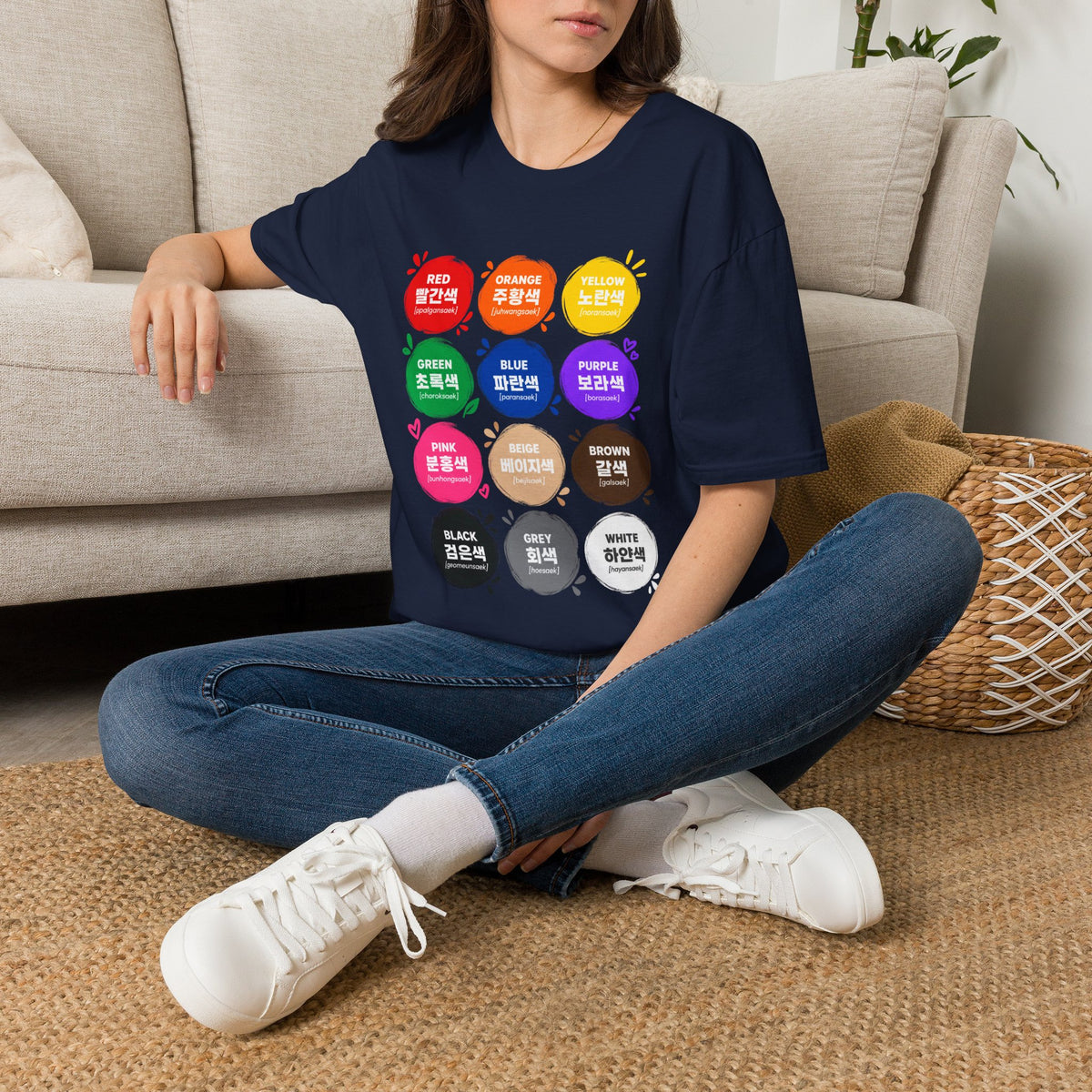 Color Vocabulary T-Shirt — Korean/English Color Chart Tee