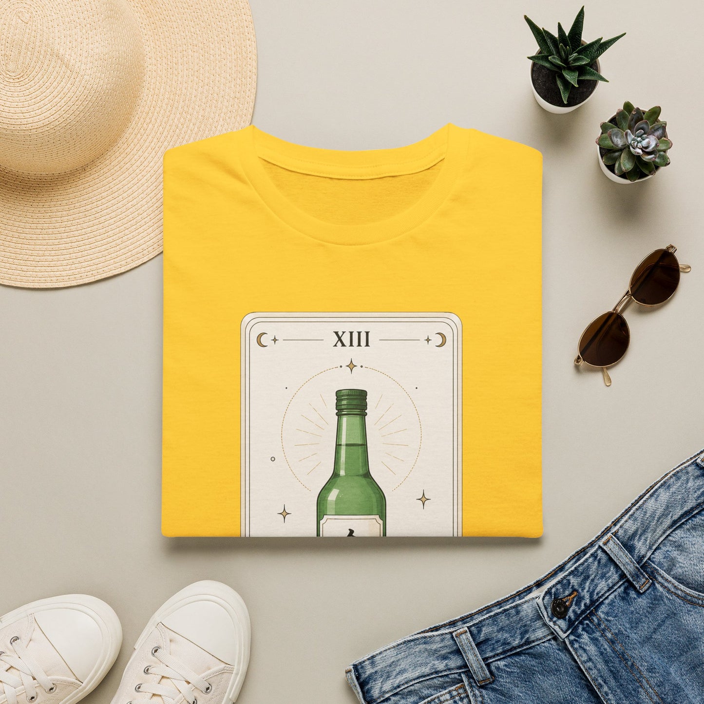 Soju Tarot T-Shirt — Illustrated Bottle 'The Soju' Graphic Tee