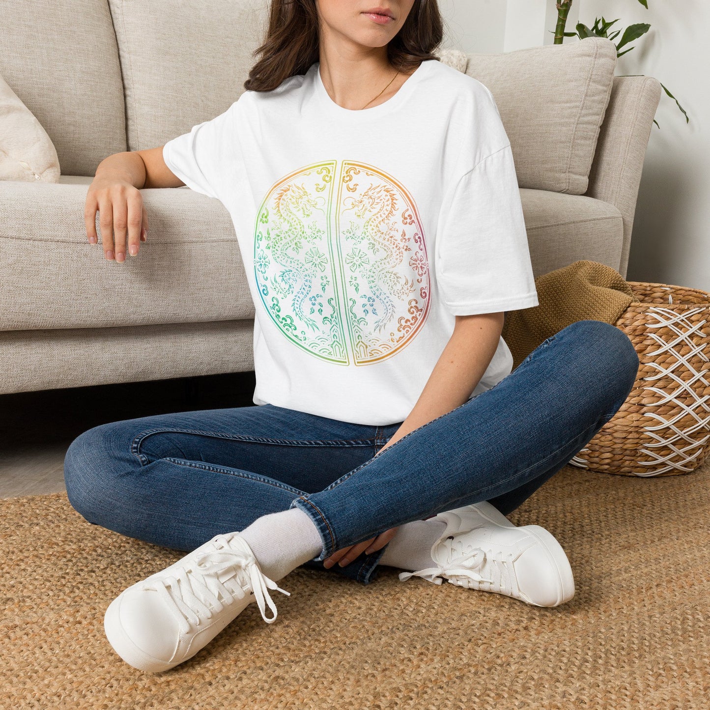 Rainbow Dragon Mandala T-Shirt