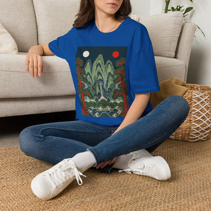 Asian Landscape Tee — Double Sun Mountain Art T-Shirt