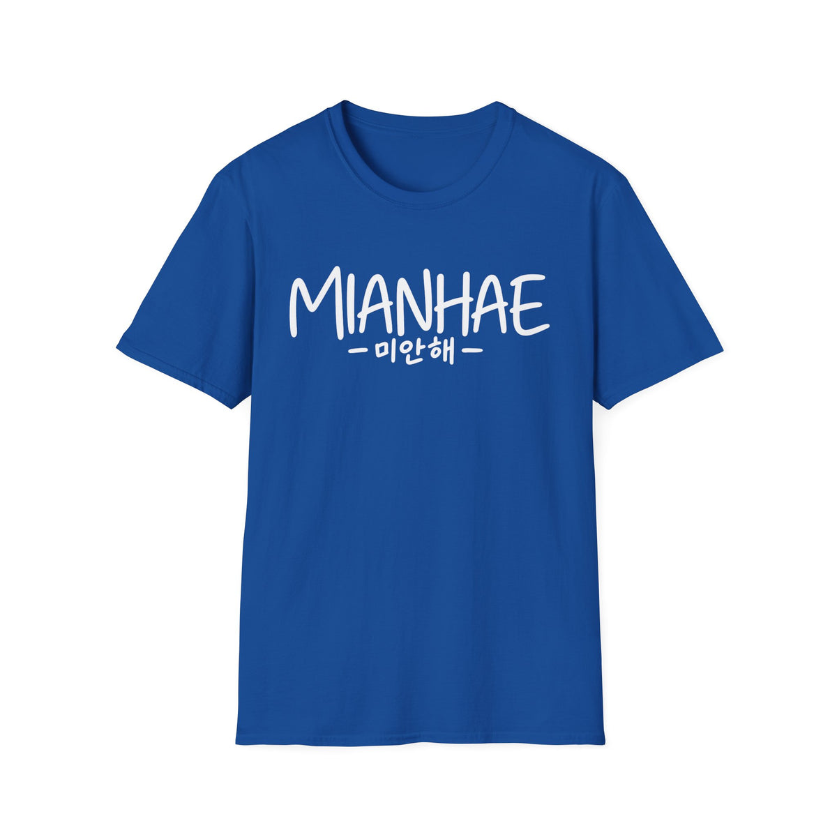 Mianhae "미안해" Apology Tee — Korean Phrase Graphic T-Shirt