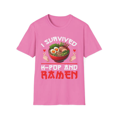 I Survived K-Pop and Ramen Unisex Softstyle T-Shirt