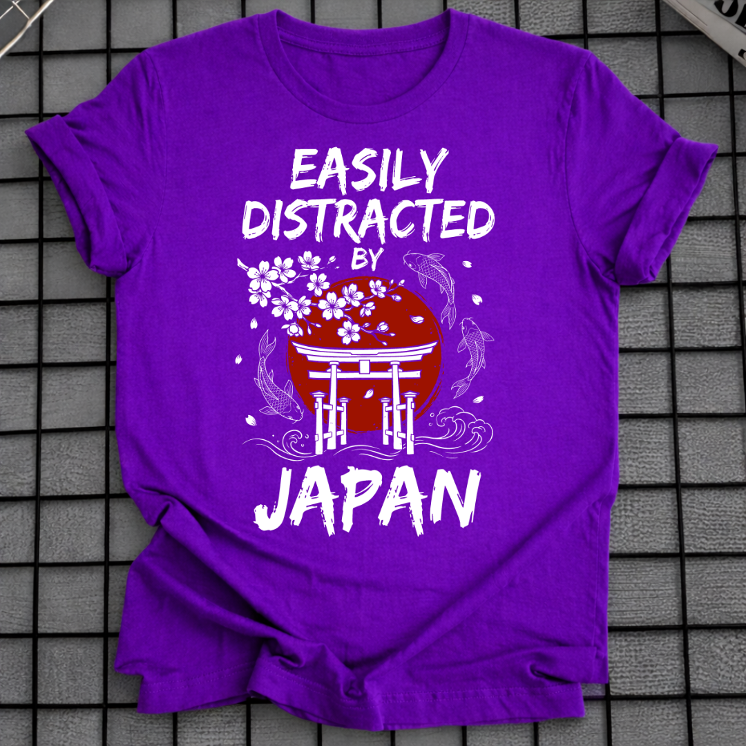 EASILY DISTRACTED BY JAPAN T-SHIRT