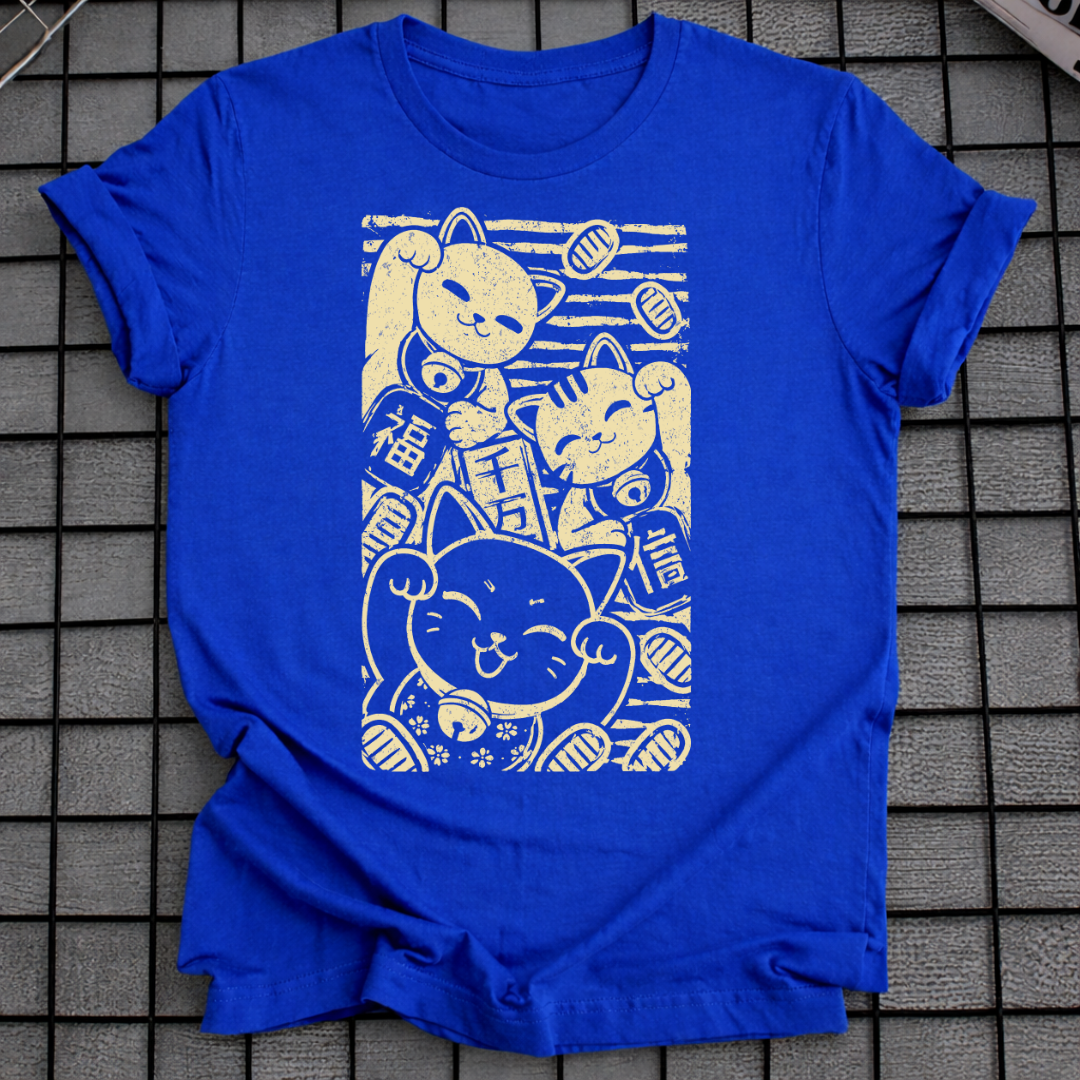GLÜCKSBRINGER MANEKI NEKO KATZE T-SHIRT