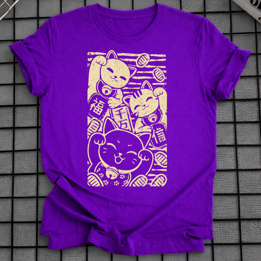 GLÜCKSBRINGER MANEKI NEKO KATZE T-SHIRT