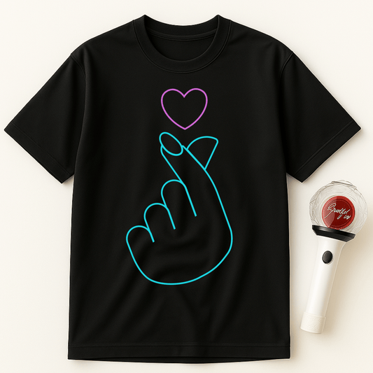 FINGER HEART NEON COLOR UNISEX T-SHIRT