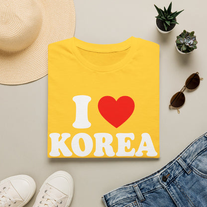 I  Korea T-Shirt — Retro Love Korea Tee for Travelers & K-Style Fans