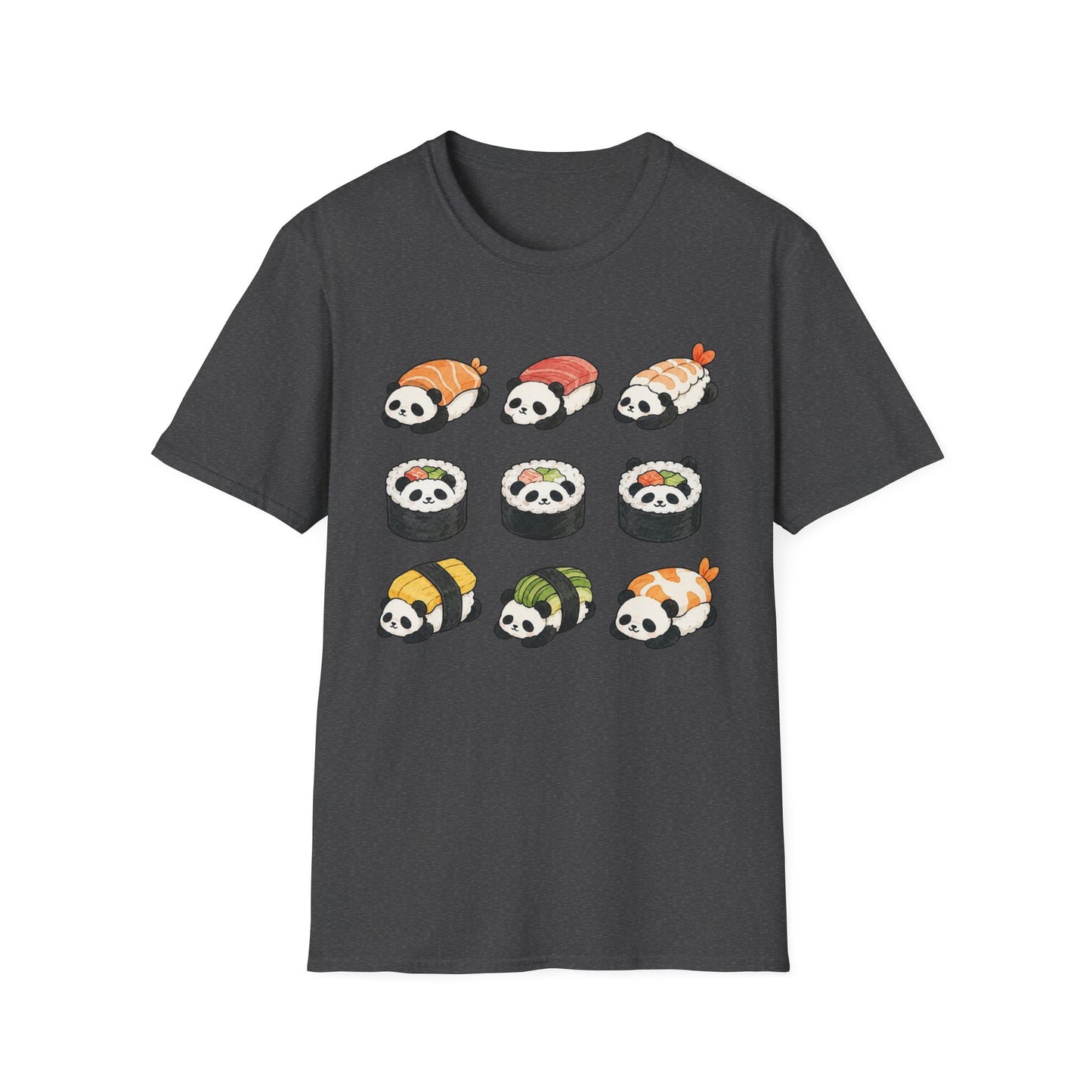 Sushi Panda T-Shirt — Cute Kawaii Sushi Roll Pandas Graphic Tee