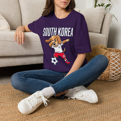 South Korea Dabbing Dog T-Shirt — Cute Soccer Fan Tee