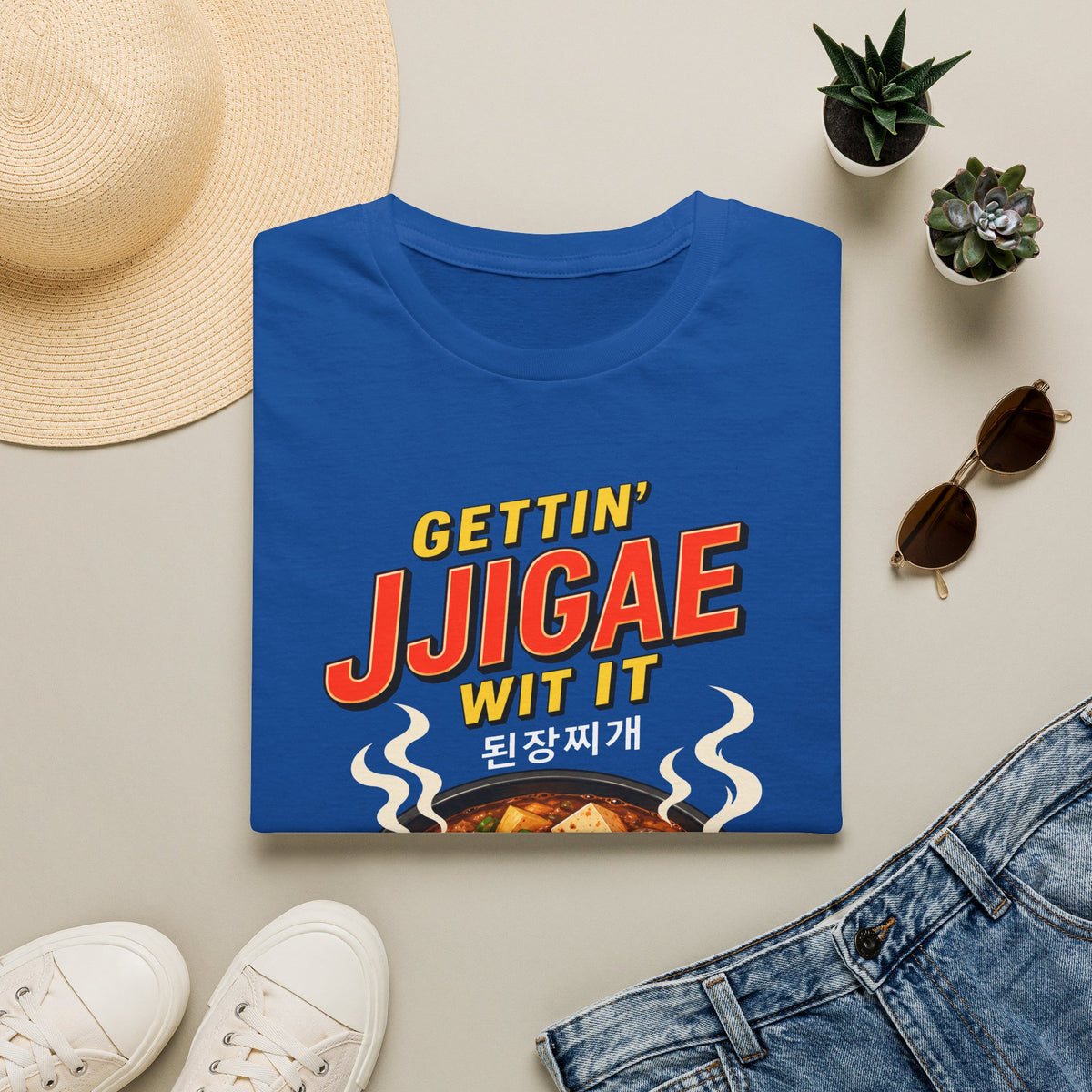T-Shirt — "Gettin' Jjigae Wit It" Korean Stew Graphic Tee