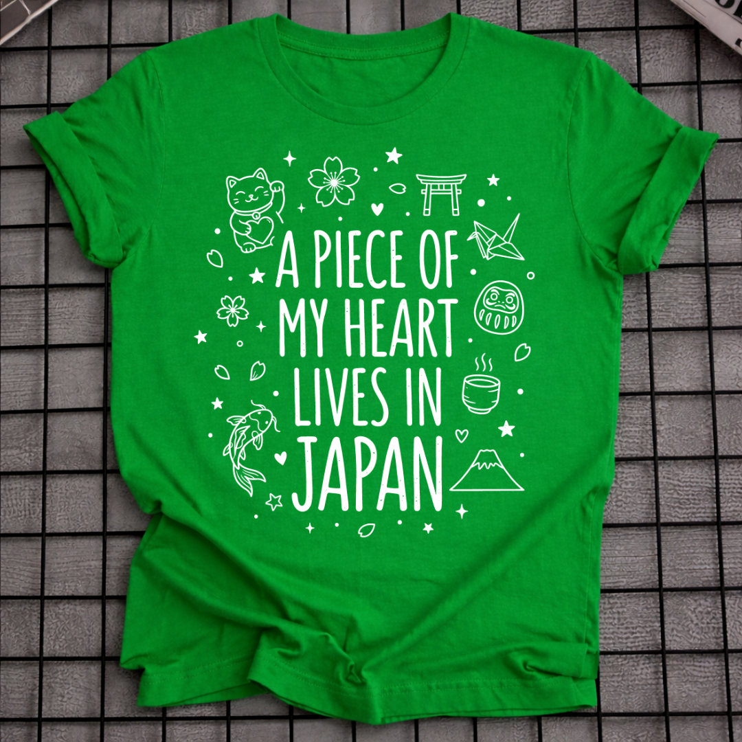 MY HEART LIVES IN JAPAN T-SHIRT