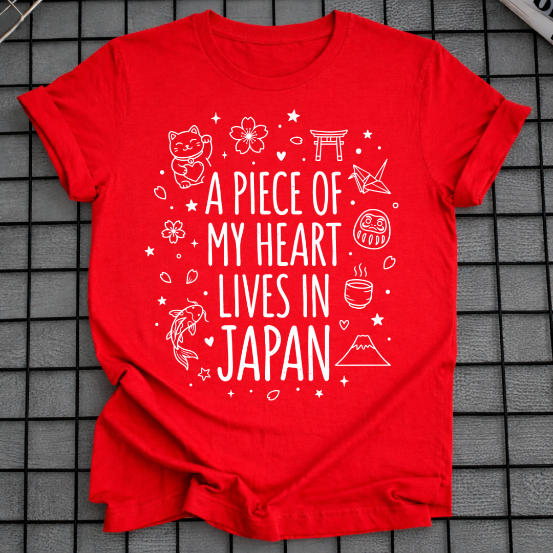 MY HEART LIVES IN JAPAN T-SHIRT