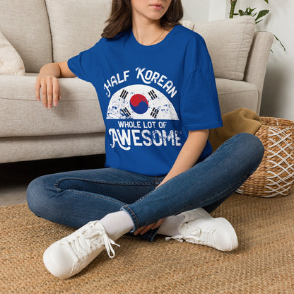 Half Korean T-Shirt — "Whole Lot of Awesome" Korean Flag Tee