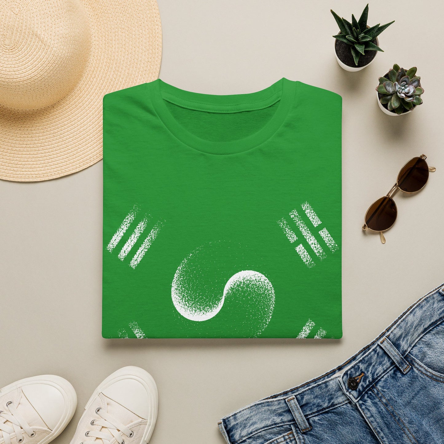 Yin Yang Taeguk Korean Flag T‑Shirt — Minimalist Zen Martial Arts Tee