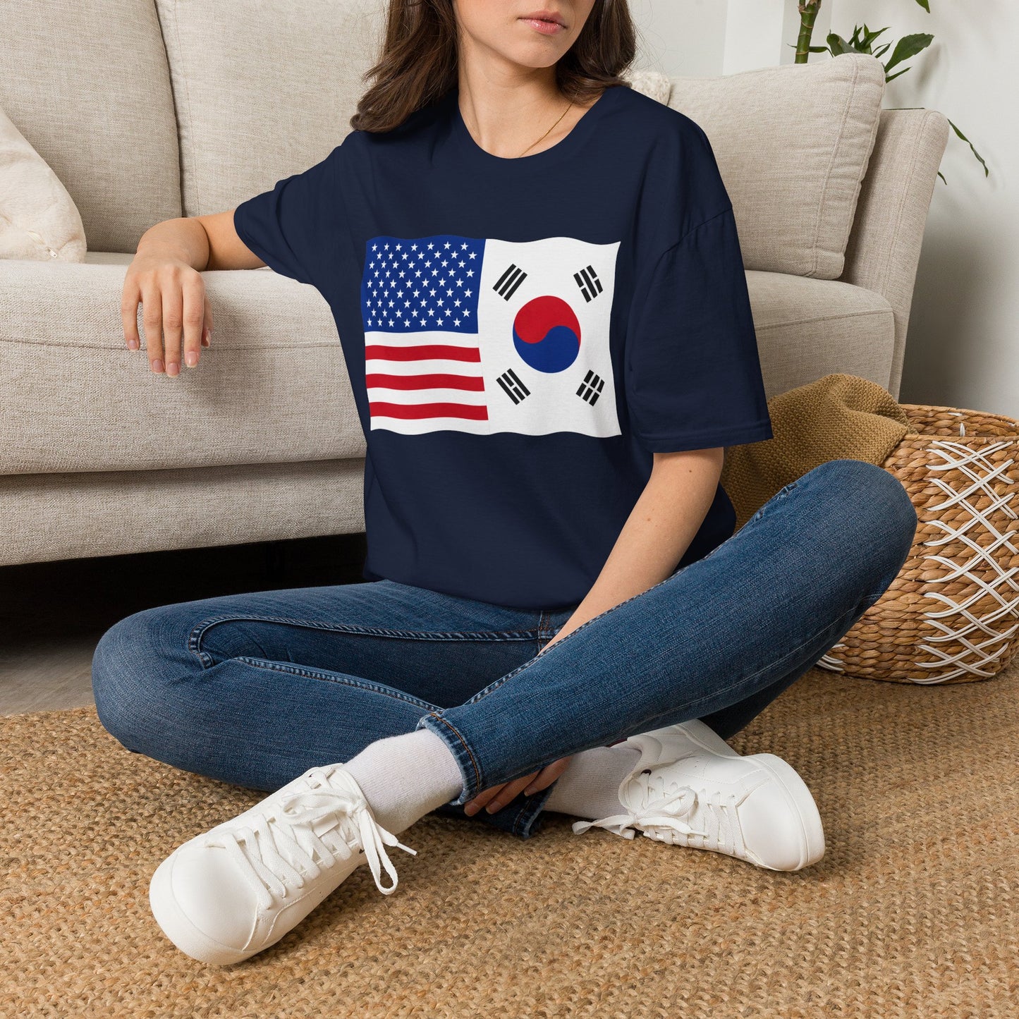 USA South Korea Flag T-Shirt – American & Korean Friendship Tee