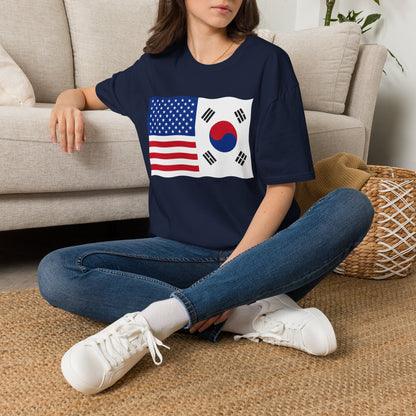 USA South Korea Flag T-Shirt – American & Korean Friendship Tee